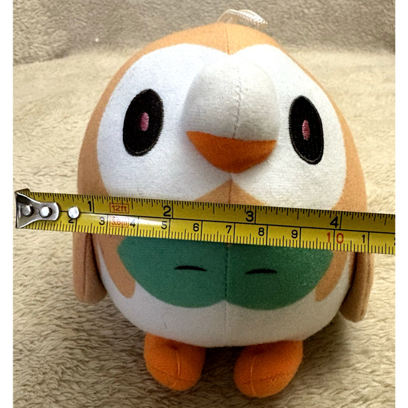 ROWLET Owl Pokemon Stuffed Animal Toy Factory Pokemon Nintendo 6.5” - Picture 7 of 7